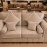 Lilly 3+2 Cream Fullback Cushions Sofa + Matching Coffee Table Image 2