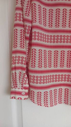 Lumiere Aztec Red and White Blouse