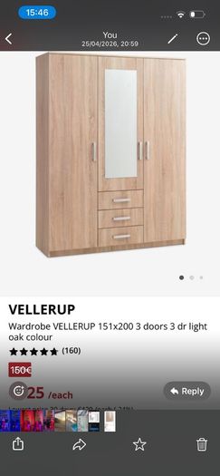 wardrobe with mirror