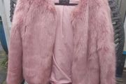 Bershka pink faux fur jacket (free postage)