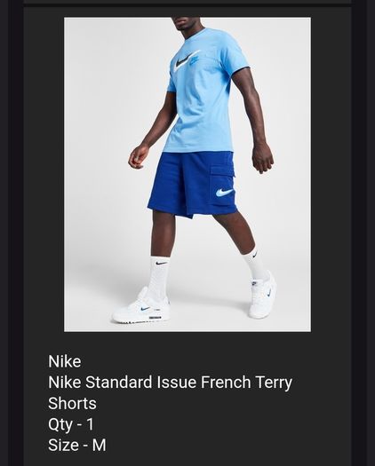 Brand New Nike Swoosh Terry Cargo Shorts - Size - Medium - RRP - 55.00