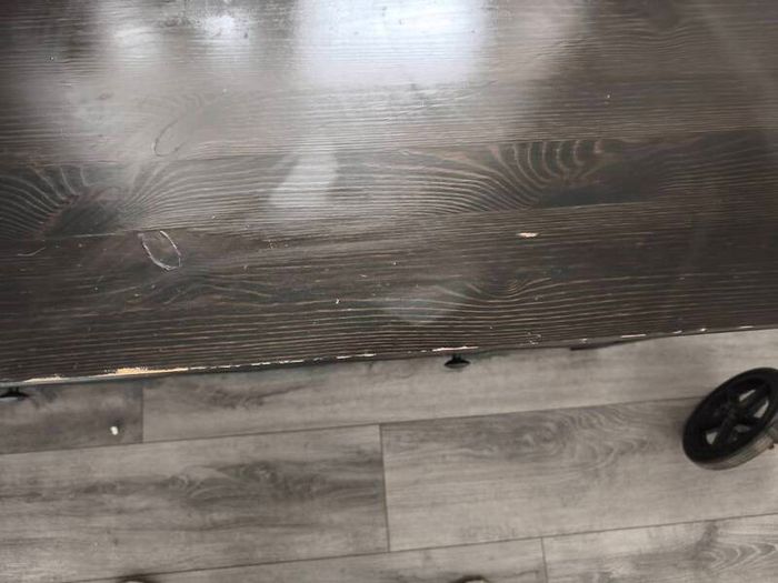 long brown 2 drawer unit