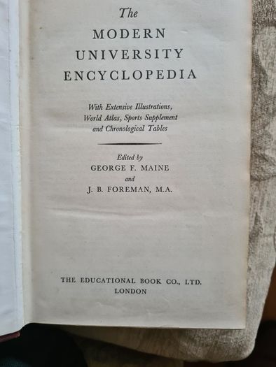 The Modern University Encyclopaedia  1957 LARGE VOLUME BOOK.
