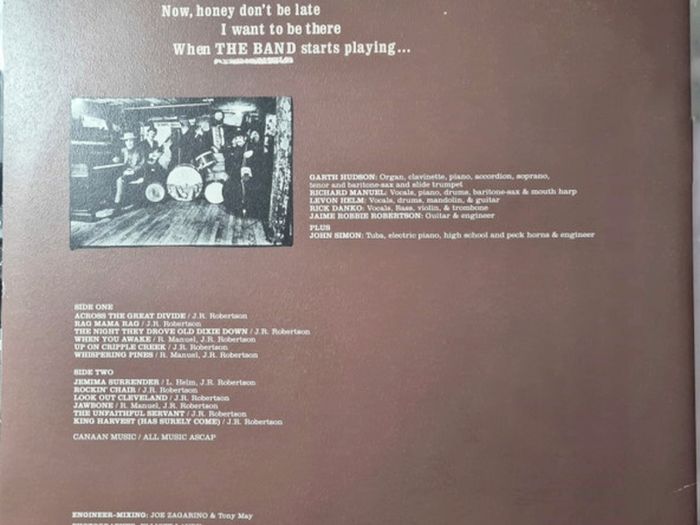 The Band - The Band Limited Edition Reissue Vinyl LP