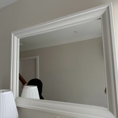 Large IKEA White Framed Wall Mirror