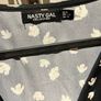 NASTY GAL - black silk dress with small flowers and vintage buttons Image 4