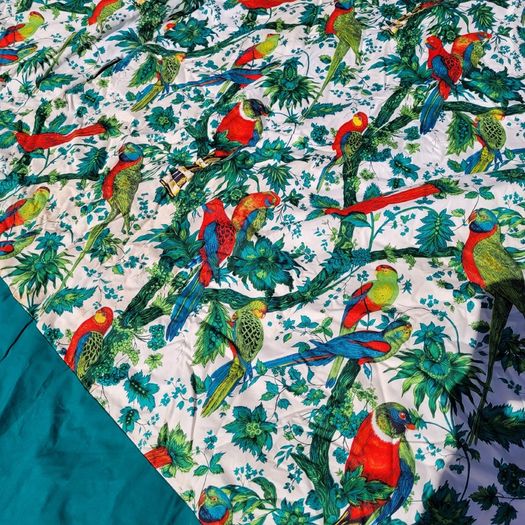 1960s Laurent Steve "Bahia" lined curtains