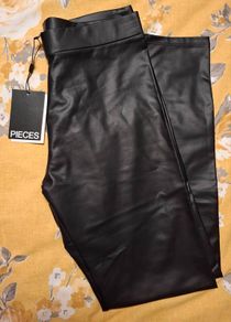Pieces Leather Look Leggings BNWT