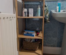 shelving unit bamboo