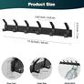 Coat Hooks Wall Mounted, 2 Packs Coat Hangers Wall Mounted with 6 Hooks, Rust-Proof Coat Racks for Jackets, Bags, Hats and Scarves, Wall Hanger for Bedroom, Bathroom, Kitchen (Black) Image 2