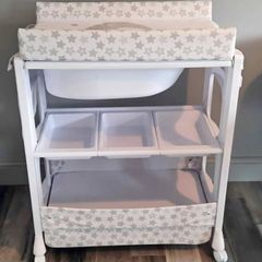 baby changing and bath table