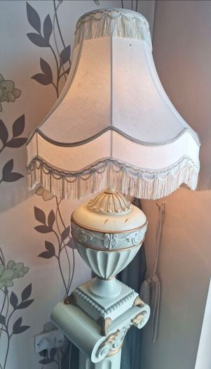 lamp on pedestal