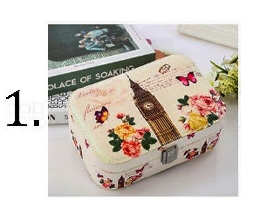 Jewellery Box Display Showcase Tidy Cosmetic Case with Mirror Storage Organizer #1