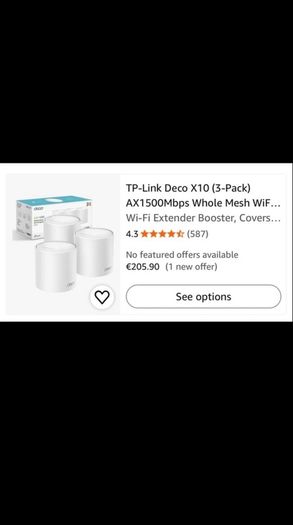 TP-Link Deco X1500 Mesh WLAN Set (3 Pack), Wi-Fi 6 AX1500 Dual Band Router & Repeater