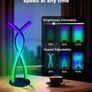 LED Bedside Table lamp, Modern Bedside Light Desk Nightstand Lamp RGBIC Color Changing Dimmable with Remote Music Sync Bluetooth APP Control Night Light for Home Living Bedroom Office Decor Image 5