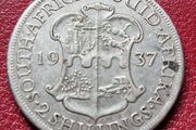 1937 South Africa 2 Shillings - Silver George VI coin