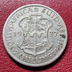 1937 South Africa 2 Shillings - Silver George VI coin