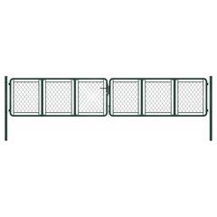 Garden Gate Steel 400x75 cm Green