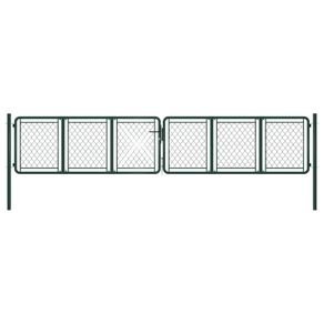 Garden Gate Steel 400x75 cm Green