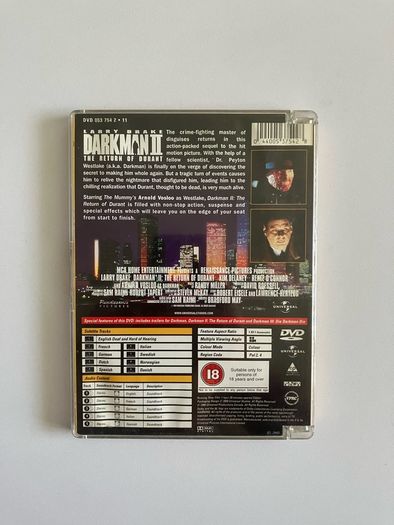 Darkman II Return of Durant DVD Mint