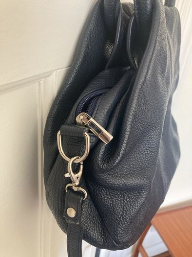 Leather Versatile Navy Hand/Shoulder/Crossbody Bag