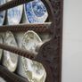 Antique Hand-carved Wooden Plate Rack Image 3