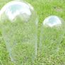 Vintage Handmade Clear Circular Glass Display Cloche Bell Dome With Black Base (dimensions visible in the photos) 50 each Image 2