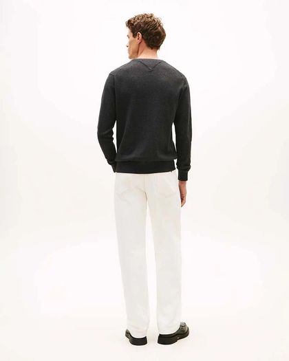 Tommy Hilfigerr Pima Cotton Cashmere Crew Neck Jumper - Charcoal Grey - XL - Brand New