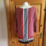 Next Ladies red black and cream blouse top Uk 16 postage included Image 3