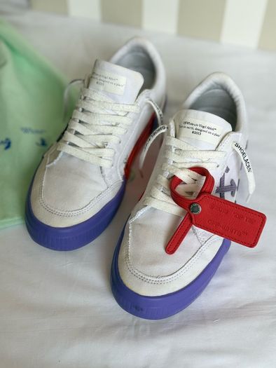 Off-White/White & Purple Sneakers