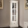 Chic Bookcase Cabinet with 3 Shelves White Wooden Image 3