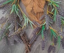 Small Loveheart Wreath with Lavender Flowers