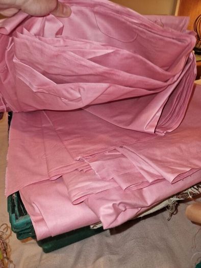 Large quantity of material for dressmaking, curtains, upholstery