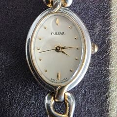Vintage 1990s Pulsar Quartz Ladies Watch,  Oval Cocktail Dress Style, Japan Movt