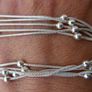 Vintage 925 Sterling Silver Multi Strand 5 Layer Bead Ball Chain Necklace 22.4g L-18" Image 2