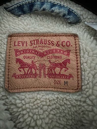 Levi's Blue Denim Sherpa Jacket