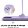 Liquid Silicone Case For iPhone 12 Mini Luxury Thin Soft Phone Cover New Lilac Purple - FHT4IP12MLK Image 3