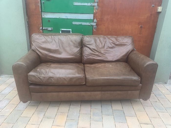 Leather 3 seater sofa