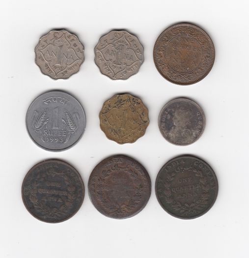 INDIA 9 Coins ( no. 426)