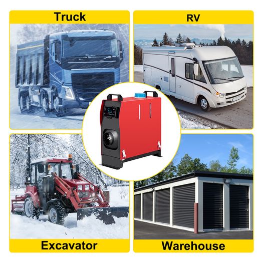 5KW Diesel Air Heater 12V All in One with LCD Switch & Remote Control Muffler Parking Suitable for Truck Boat Car Trailer