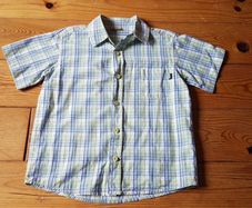 Blue Green Check Shirt Age 5-6