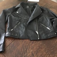 Crop Biker Jacket Size 10