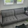 2 seater dark grey sofa Image 3