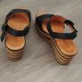 Gabor Black Wedge Sandals, size 5 Image 4