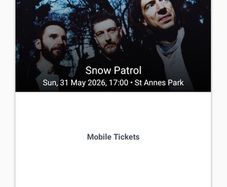 Snow Patrol ticket