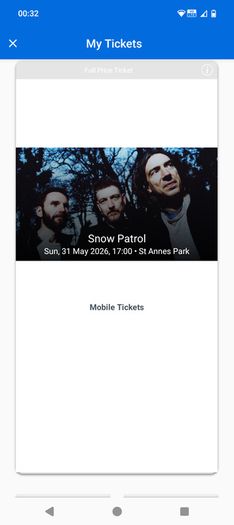 Snow Patrol ticket