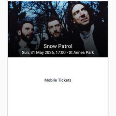 Snow Patrol ticket