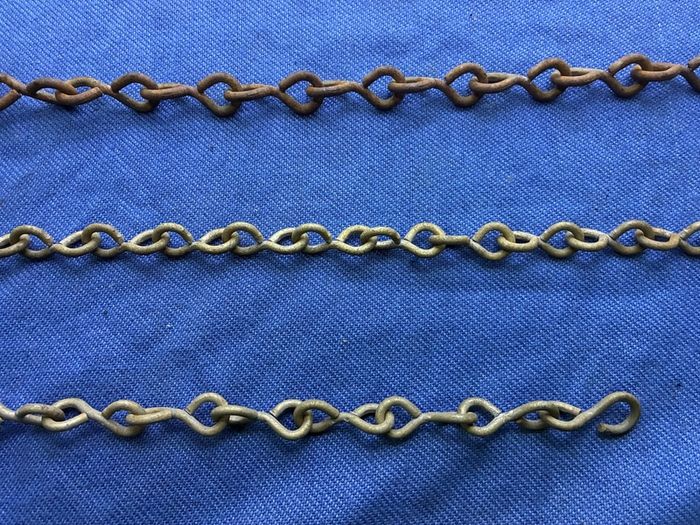 3 light vintage metal chains