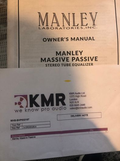 Manley Massive Passive Stereo Equalizer - mint