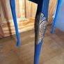 My handmade coffee table design " Golden Sun", blue with gold accents Image 4